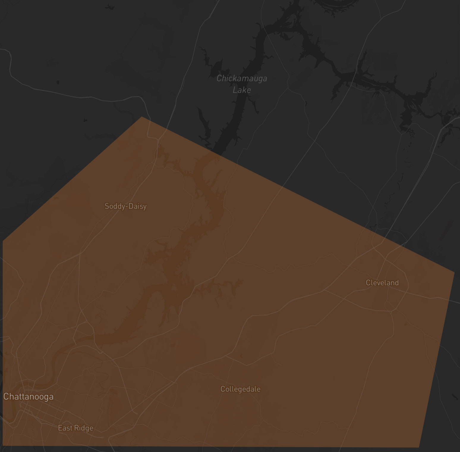 Cleveland, TN Map